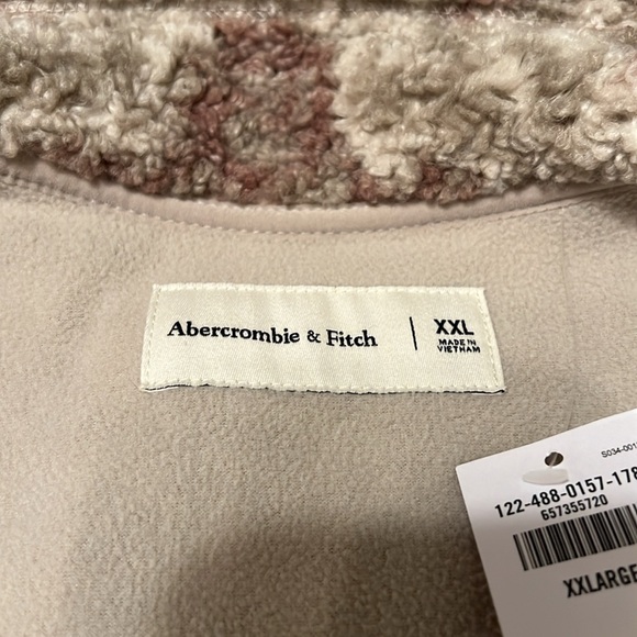 New mens XXL ABERCROMBIE AND FITCH heavyweight full zip fleece jacket - Picture 6 of 7